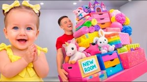 🏡 ПАПА Строит Новую Комнату для Евы! 🛋️ Вред Мультиков! 🎁 Квест Сюрпризов на День Рождения! 🎉
