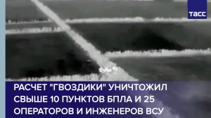 Расчет «Гвоздики» уничтожил свыше 10 пунктов БПЛА и 25 операторов и инженеров ВСУ