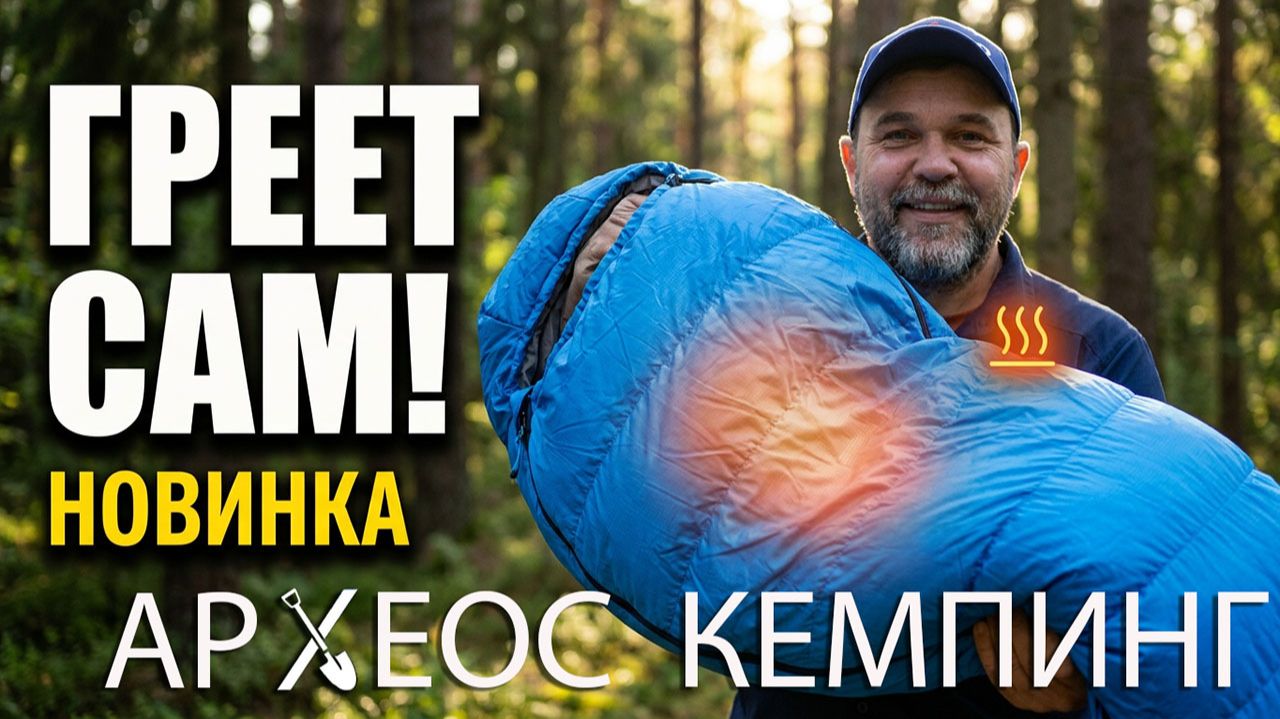 Новинка: спальный мешок Археос Кемпинг с подогревом