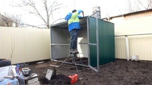 сарай из профнастила инструкция
