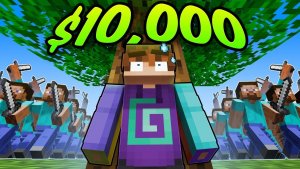 Охотники - подписчики. Кто продержится дольше всех, получит  $10,000. Minecraft мэнхант