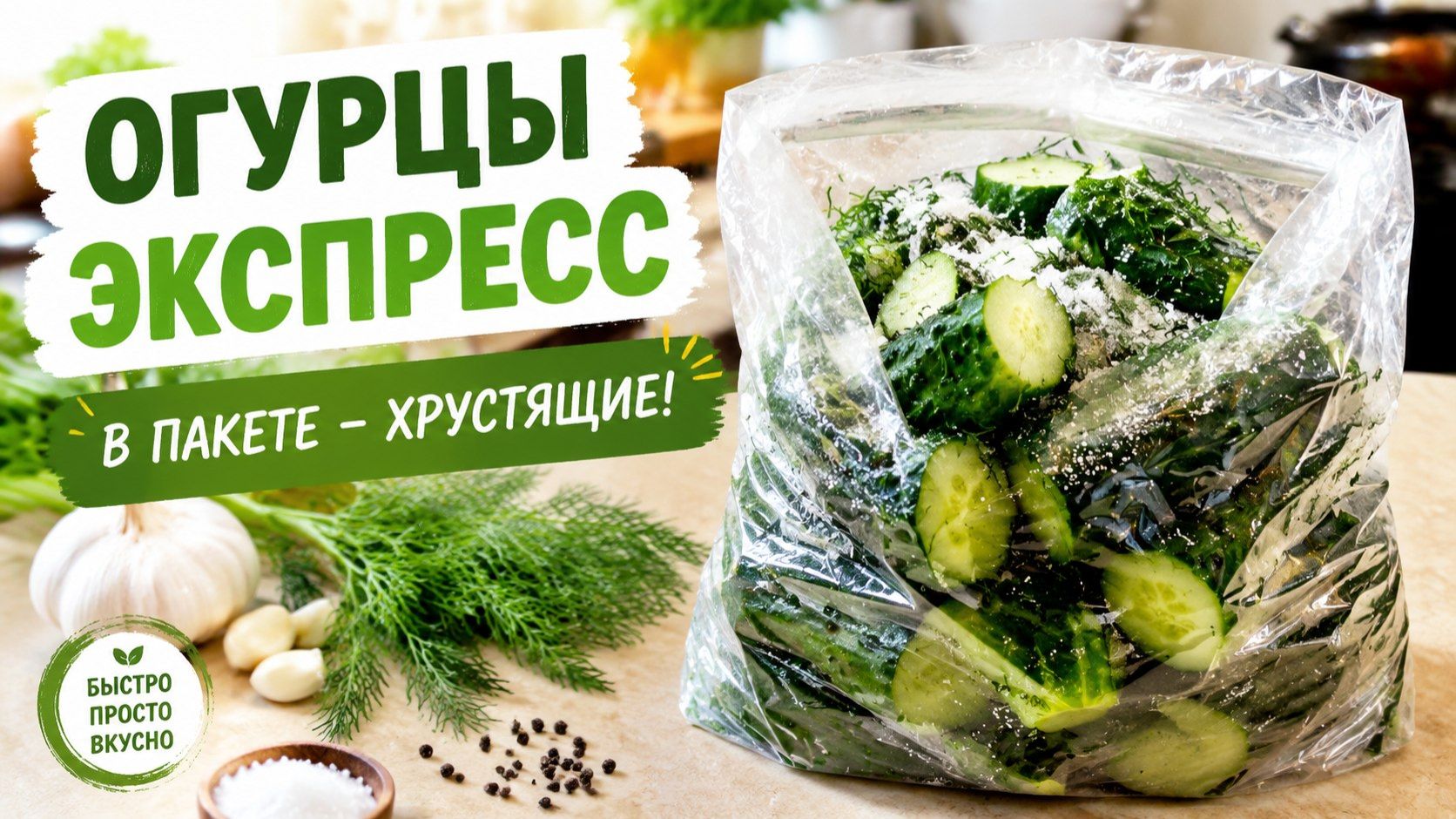 Малосольные огурцы в пакете 🥒 Экспресс. огурцы