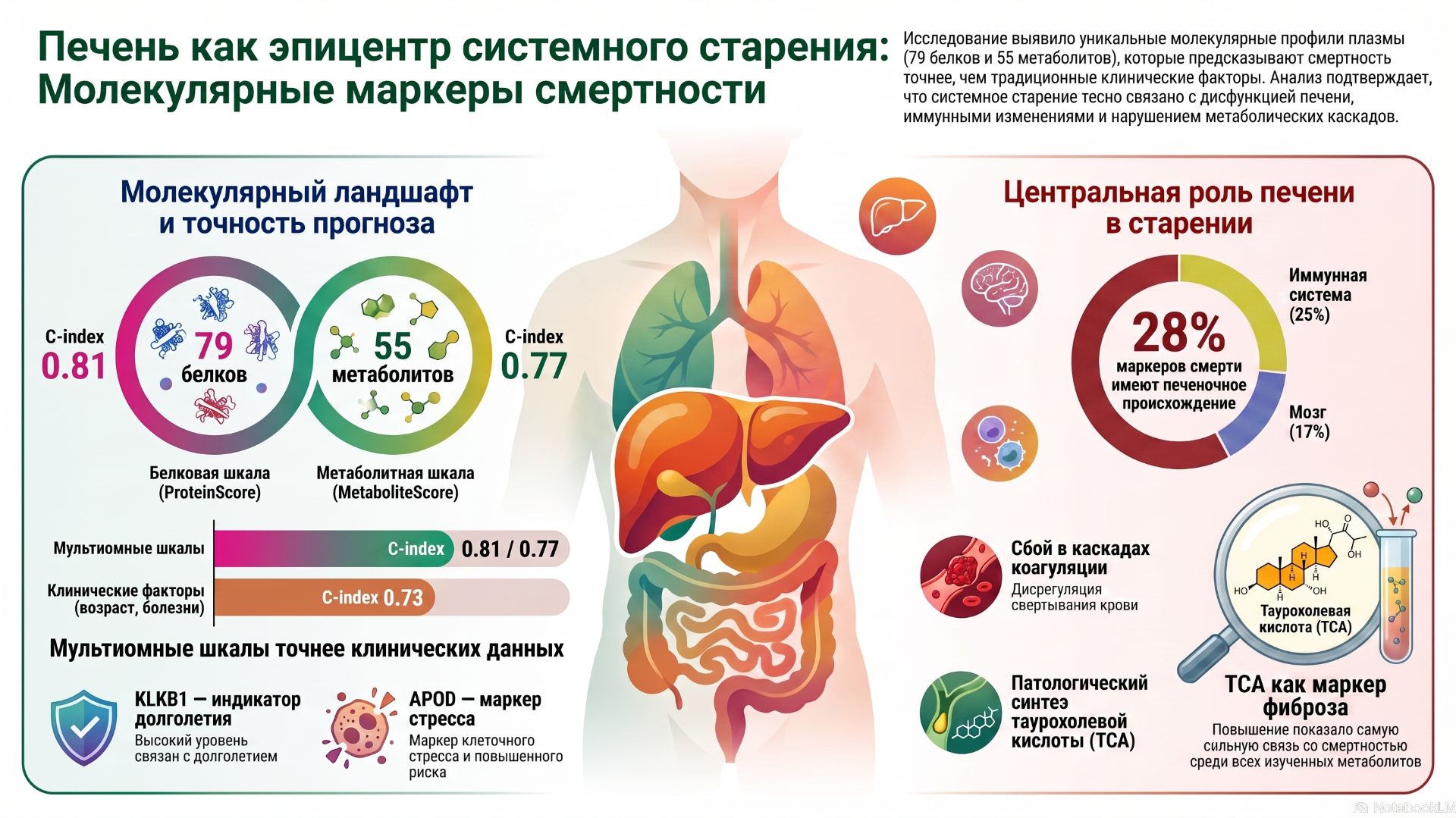 Почему печень предсказывает смерть точнее возраста