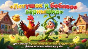 🐓🌱👶✨ «Петушок и бобовое зёрнышко» для малышей — русская народная сказка | Аудиосказка