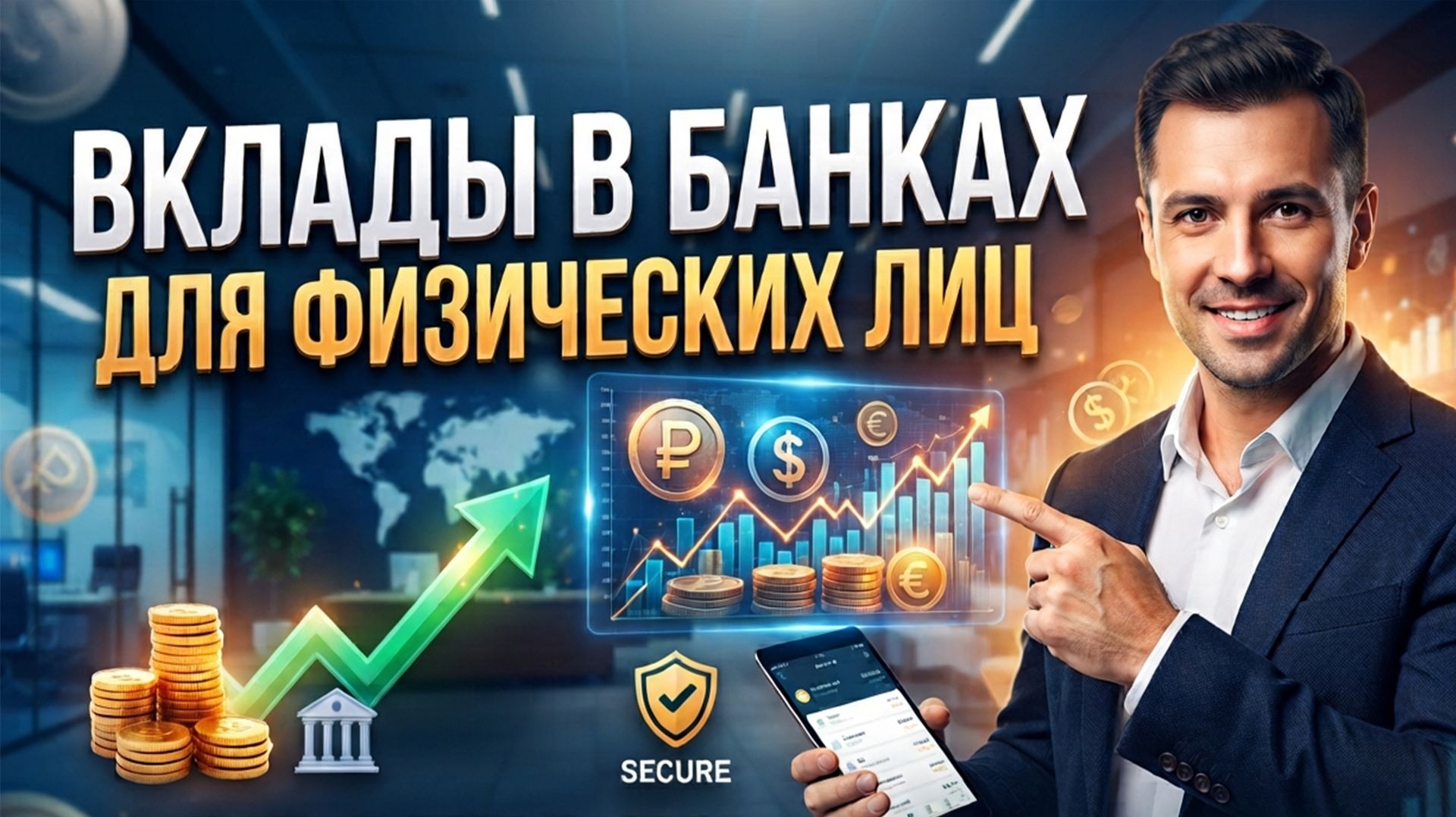 Вклады в банках для физических лиц! Процентная ставка, обзор и условия.