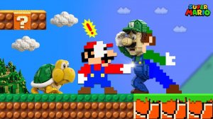 ВСЁ, К ЧЕМУ ПРИКАСАЕТСЯ МАРИО, ПРЕВРАЩАЕТСЯ В LEGO В SUPER MARIO BROS. | ИГРОВАЯ АНИМАЦИЯ