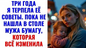 Истории из жизни|Три года я терпела её советы. Пока не нашла бумагу|Аудио рассказы|Жизненные истории