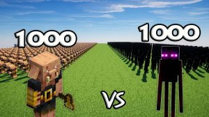 1000 Пиглинов-громил против 1000 Эндерменов | Minecraft