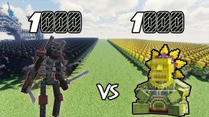 1000 мутантов-скелетов-иссушителей против 1000 Барако, Вождя Солнца | Minecraft