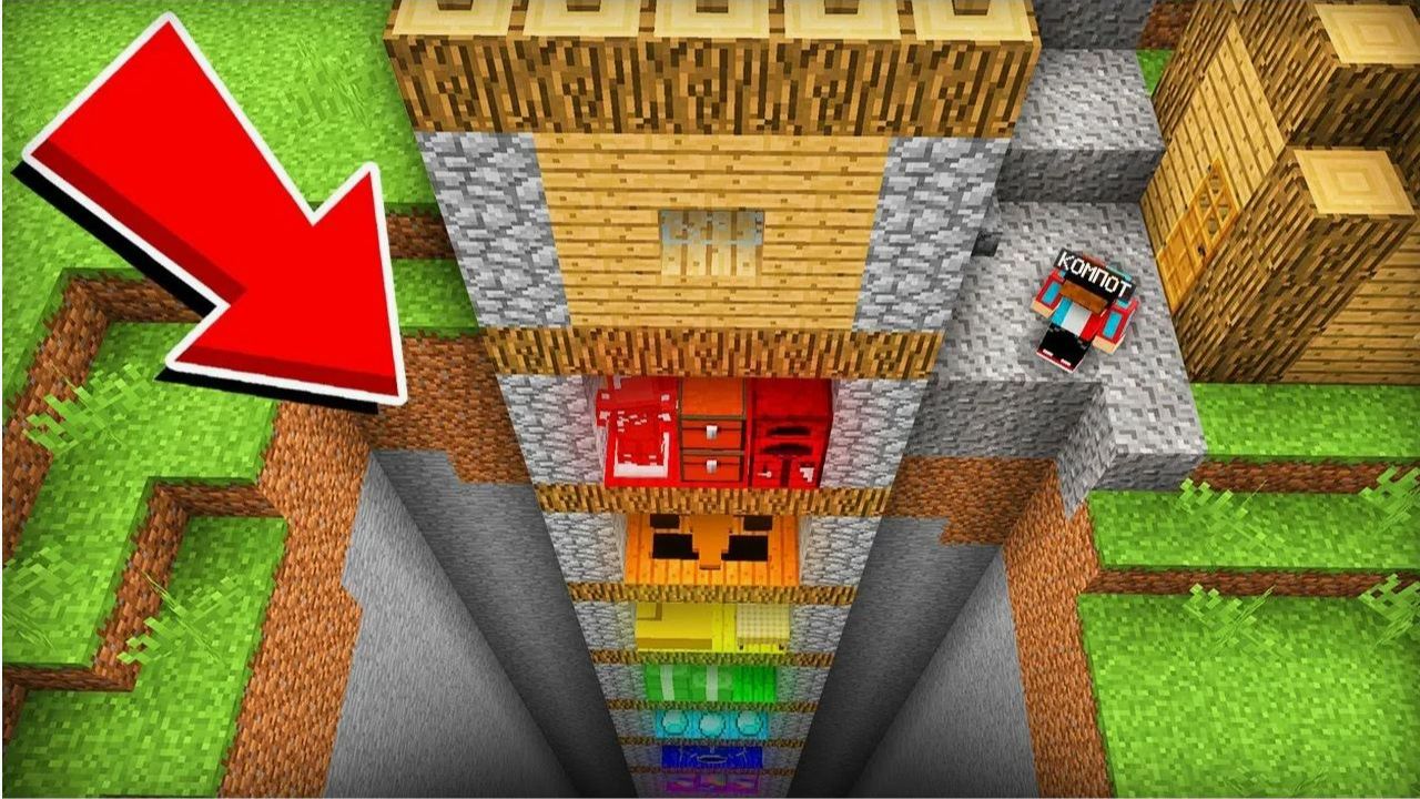 Я НАШЁЛ СЕКРЕТНЫЕ ЭТАЖИ НА СКЛАДЕ В МАЙНКРАФТ Компот Minecraft смотреть онлайн