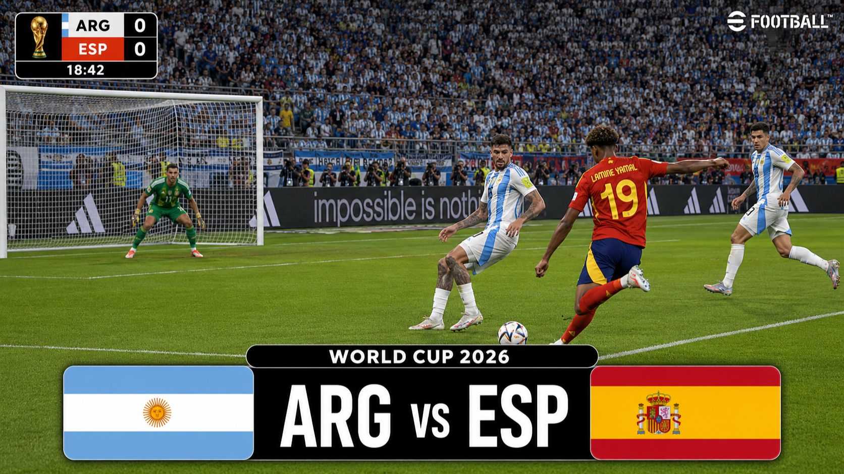 Аргентина — Испания | World Cup 2026 | WC26 Football Match | eFootball Gameplay смотреть онлайн
