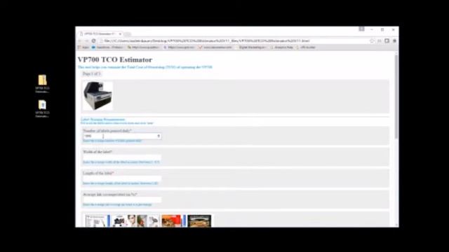 VIPColor VP700 — калькулятор совокупной стоимости владения инструкция
