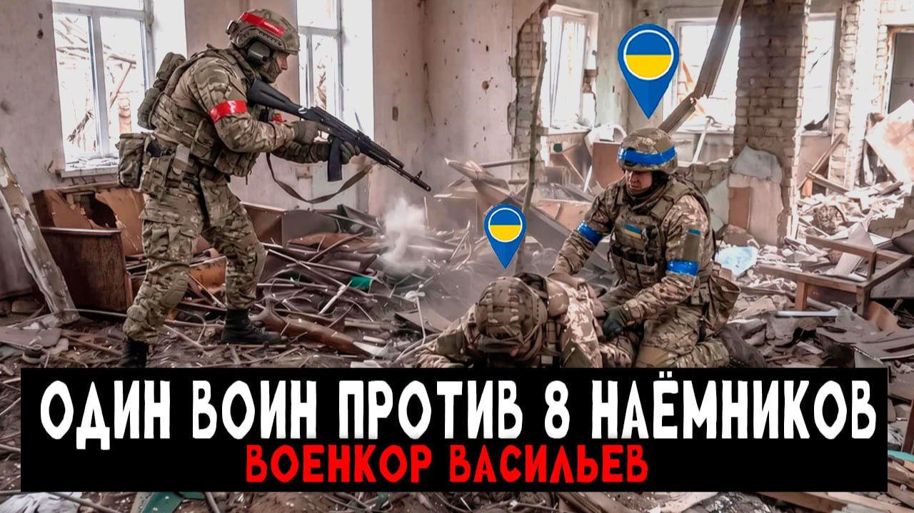 Российский боец в одиночку отбил накат из 8 наёмников НАТО (Реальные кадры) — Военкор Васильев смотреть онлайн