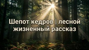 Шепот кедров  лесной жизненный рассказ | Аудио рассказы