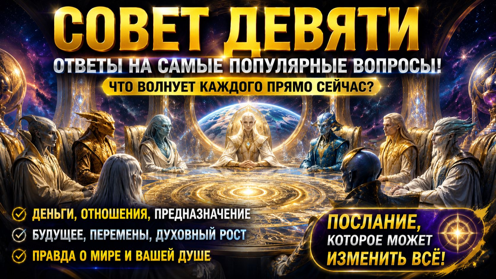 СОВЕТ ДЕВЯТИ — ОТВЕТЫ НА САМЫЕ ВАЖНЫЕ ВОПРОСЫ ЧЕЛОВЕЧЕСТВА | ЧЕННЕЛИНГ | Абсолютный Ченнелинг смотреть онлайн