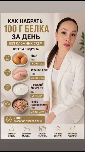 как набрать 100 г белка в день