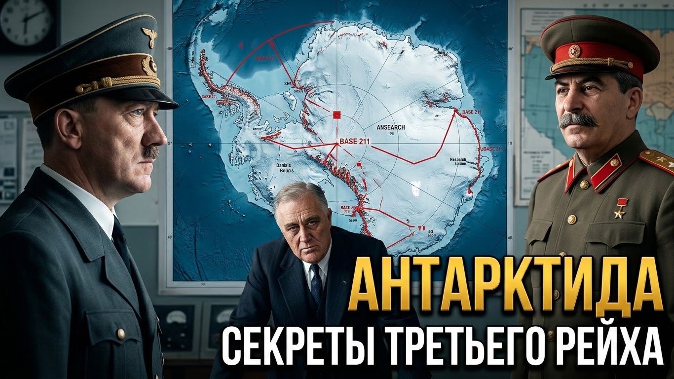 Три лидера. Одна карта Антарктиды. Кто первым нашёл секрет Гитлера? Секретная база Гитлера