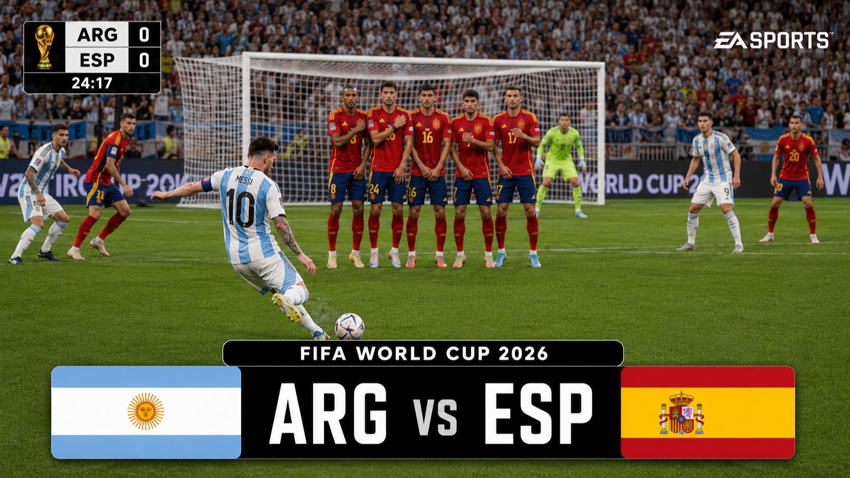 Аргентина — Испания | FIFA World Cup 2026 | WC26 Football Match | FC26 Gameplay смотреть онлайн