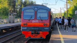 ЭД4М 0404 на перегоне Капитолоао - Токсово. Платформа Кузьмолово