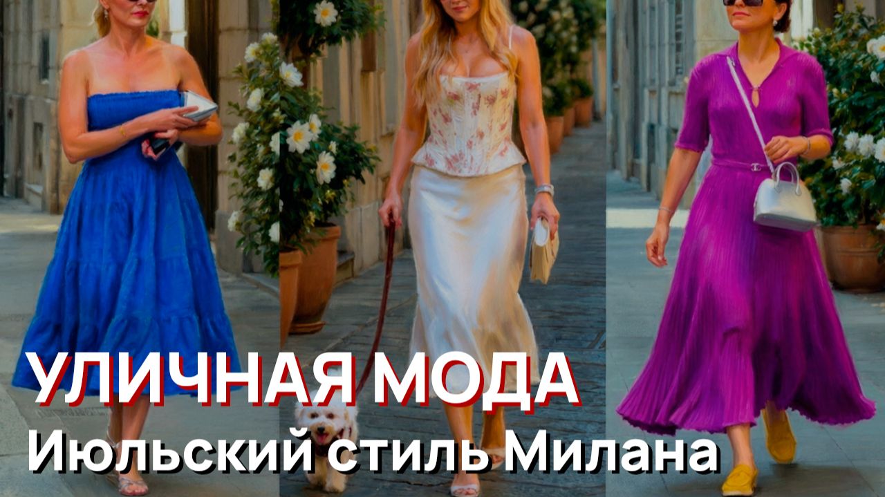 Уличная мода - Июльский стиль Милана. Самые стильные летние образы смотреть онлайн