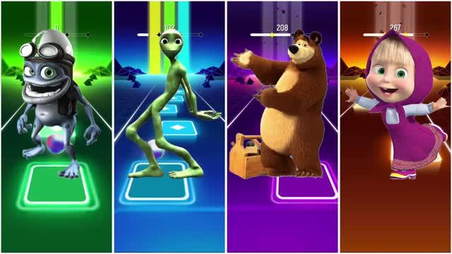 🔥 БЕЗУМНЫЙ КРЕЙЗИ ФРОГ Против МАШИ И МЕДВЕДЯ И ДАМЕ ТУ КОСИТА! 🐸🐻👽 смотреть онлайн