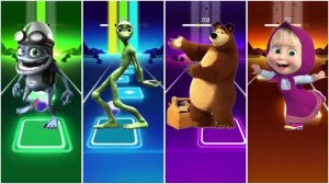 🔥 БЕЗУМНЫЙ КРЕЙЗИ ФРОГ Против МАШИ И МЕДВЕДЯ И ДАМЕ ТУ КОСИТА! 🐸🐻👽