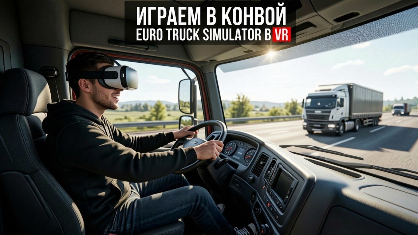 Играем в конвой Euro Truck Simulator 2 в VR шлеме смотреть онлайн