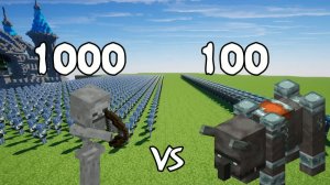 1000 скелетов против 100 опустошителей ｜ Minecraft
