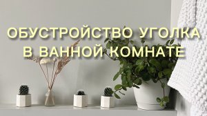 Мотивация на уборку. Обустройство уголка в ванной комнате