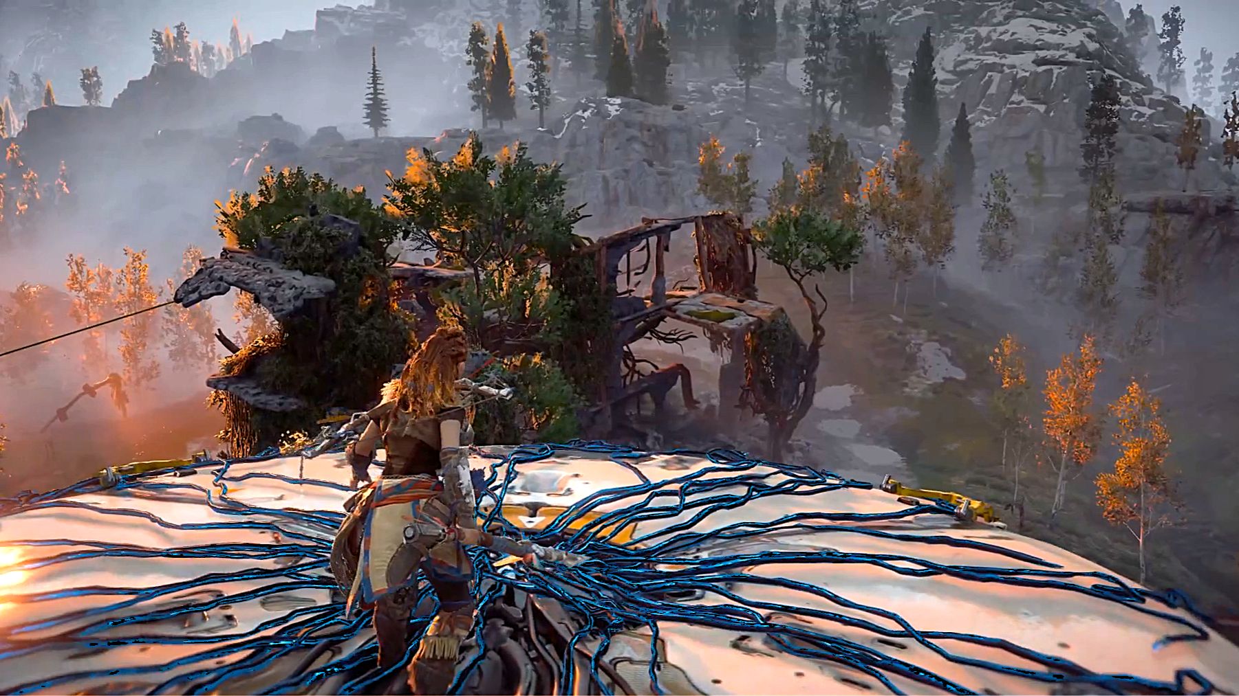 Horizon Zero Dawn Complete Прохождение. Запрыгиваем на спину длинношея. смотреть онлайн