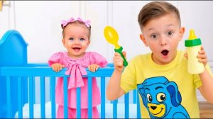 👶 НЯНЯ Ники против Малышки Евы! 🍼 ПОБЕГ из Картонной Тюрьмы! ✈️ Челлендж в Самолете! 🛫