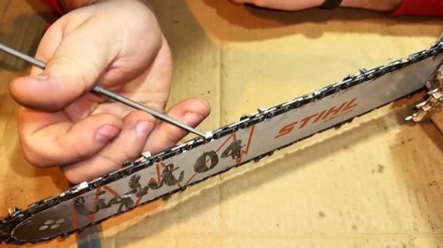 ИДЕАЛЬНАЯ ЗАТОЧКА ЛЕГКО! 2 круглых напильника Как заточить цепь бензопилы до заводской остроты смотреть онлайн