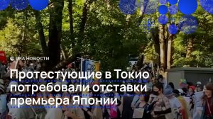 Протестующие в Токио потребовали отставки премьера Японии