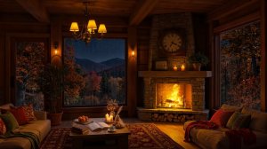 ОСЕННИЙ КАМИН В УЮТНОМ ДОМИКЕ 🍂🔥 ПРИЯТНАЯ МУЗЫКА ДЛЯ РАССЛАБЛЕНИЯ И ОТДЫХА