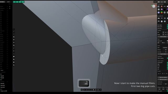 PLASTICITY v25.3 Studio Advanced Nurbs Surfacing Tutorial On Patreon Part 7 Diffusor смотреть онлайн