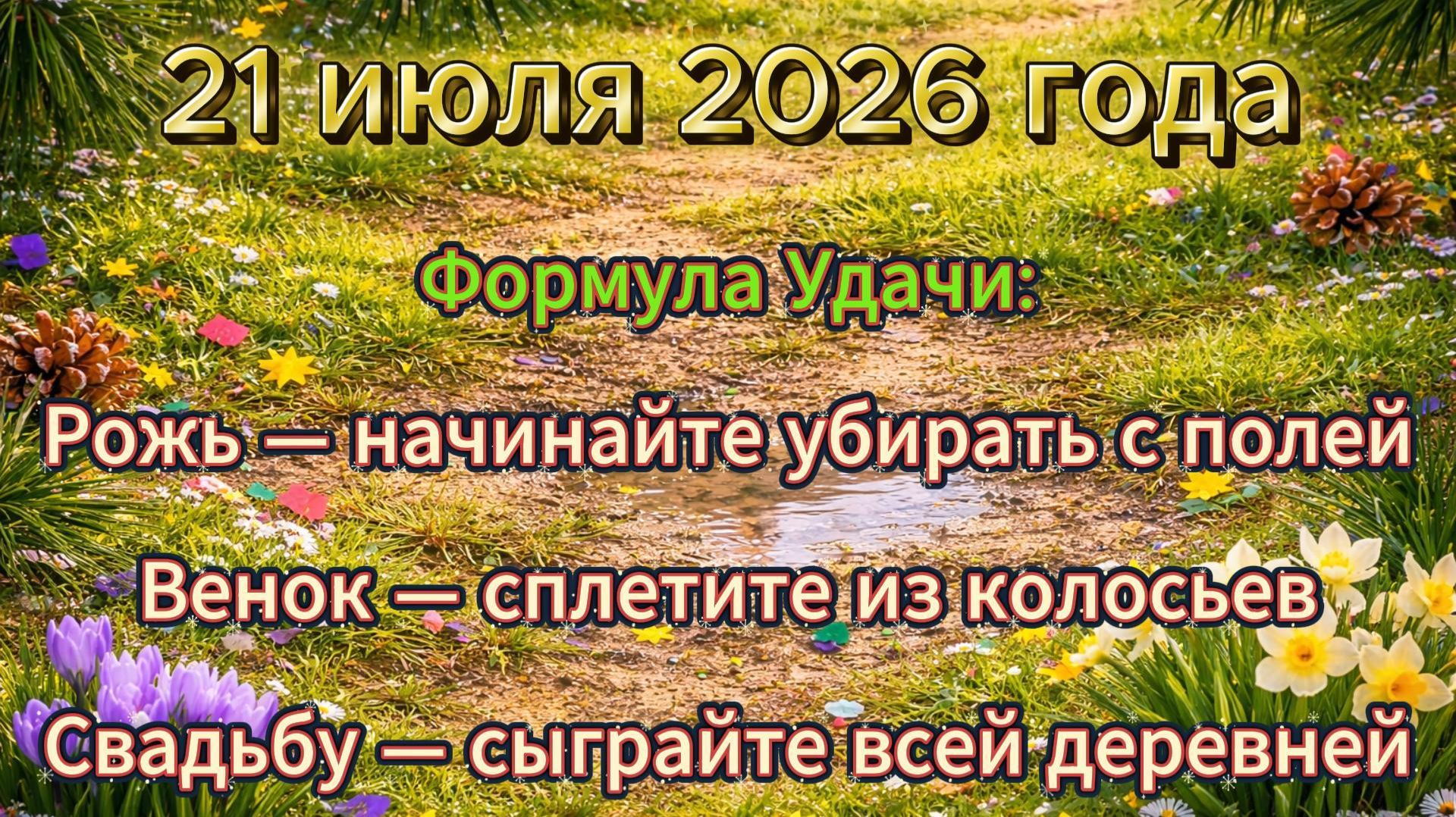 Народные приметы на 21 июля 2026 года смотреть онлайн