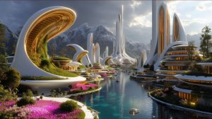 Futuristic City 4K | Peaceful Lofi Ambient Music for Sleep, Relaxation & Focus