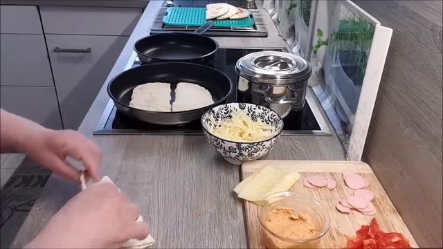 Закрытая пицца на сковороде! Быстро !Вкусно! Дешево! Домашняя еда Кухня Рецепты #еда смотреть онлайн