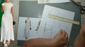 Моделирование. Приталенное платье с пышной юбкой, скрывающей бедра. Выкройка № 2164.