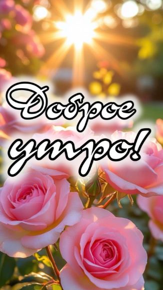 Доброе утро красивое пожелание — короткая открытка для близких 🌅