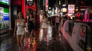 Токио, Япония 🇯🇵 Ночная прогулка по Токио | атмосфера современной Японии | смотреть онлайн