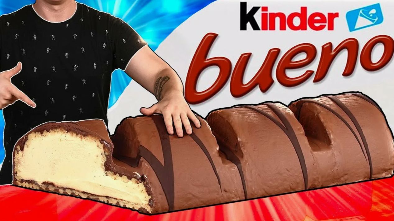 МЫ ПРИГОТОВИЛИ ОГРОМНЫЙ KINDER BUENO ВЕСОМ В 100 КИЛОГРАММ смотреть онлайн