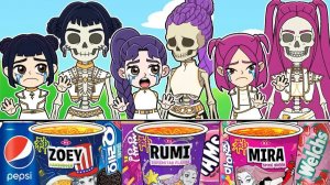 ОМГ! Маленькие Руми, Мира и Зои спасают своих мам - Анимация KPop Охотники на демонов _ МУКБАНГ _ AS