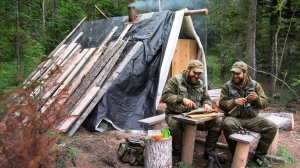 Охота и Рыбалка 2026 в Тайге ИЗБА Все Прелести и Ужасы Аэролодка Водомет Мотор Весло Хариус 131707