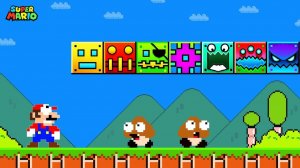 СУПЕР МАРИО БРАЗЕРС, НО МАРИО СОБИРАЕТ УНИКАЛЬНЫЕ БЛОКИ ИЗ GEOMETRY DASH!