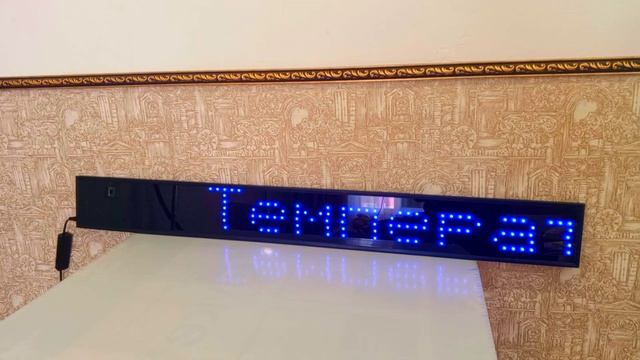 Светодиодная вывеска инфо-строка. WS2812b 64х8. ESP32C3 mini.