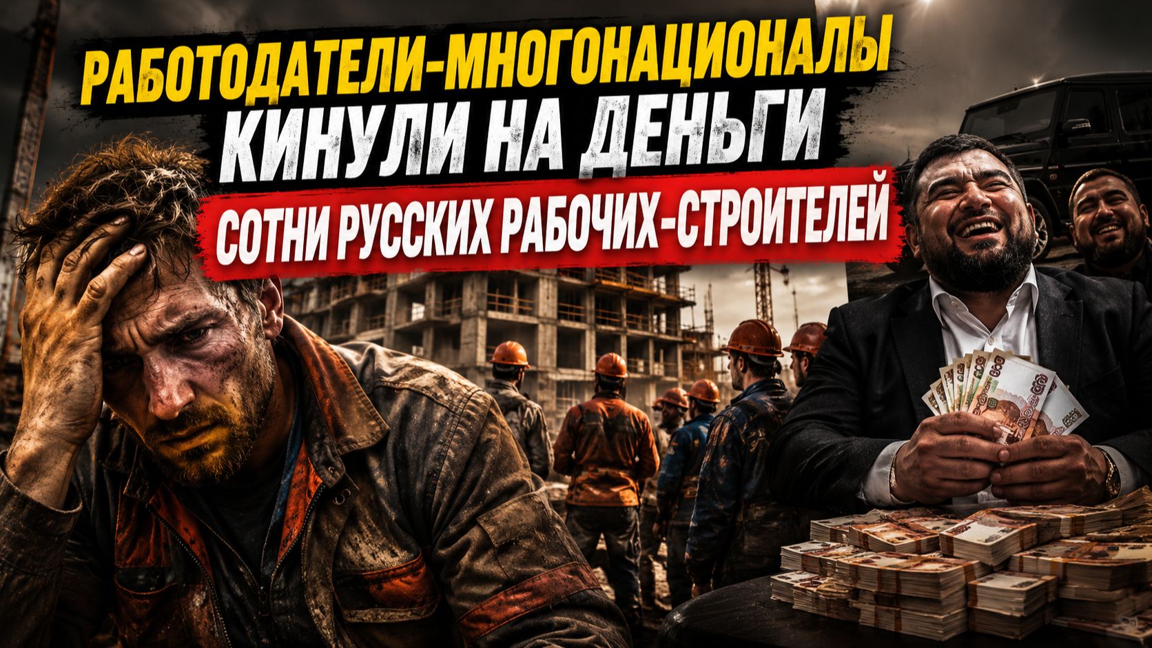 Работодатели-многонационалы кинули на деньги сотни русских рабочих-строителей! #новости смотреть онлайн