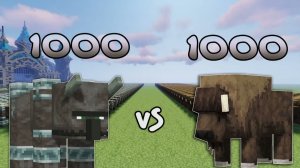 1000 Разорителей против 1000 Бизонов | Minecraft