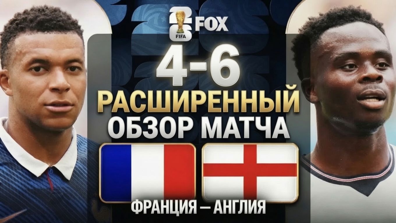 Франция – Англия | Обзор матча ЧМ 2026 [расширенная версия] смотреть онлайн