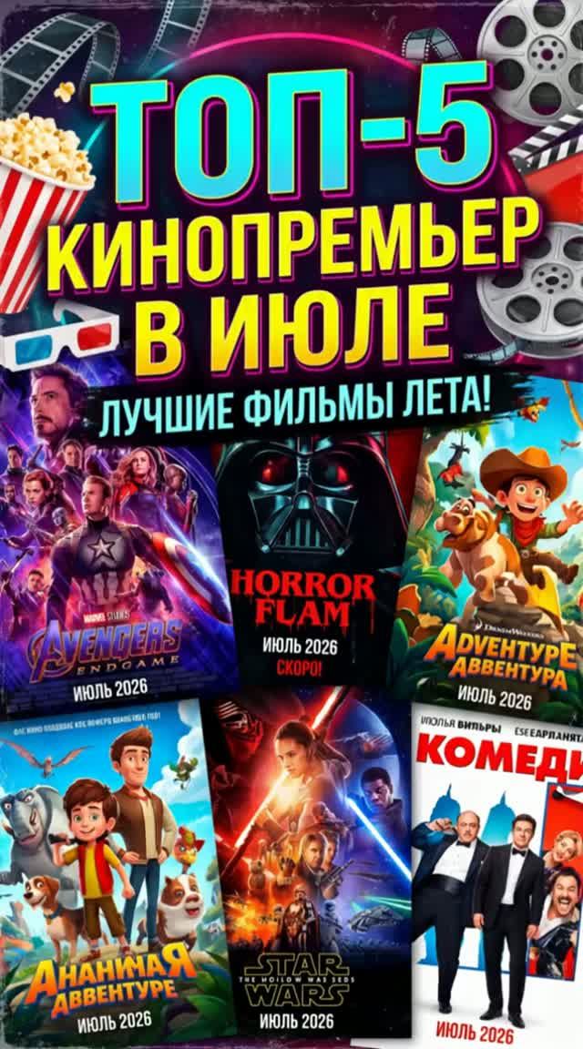 ТОП-5 кинопремьер июля 2026 года смотреть онлайн
